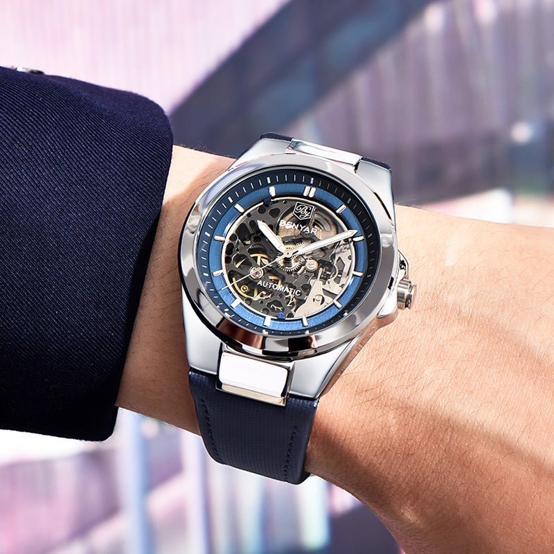 Benyar Automatic Skeleton Dial Men’s Watch