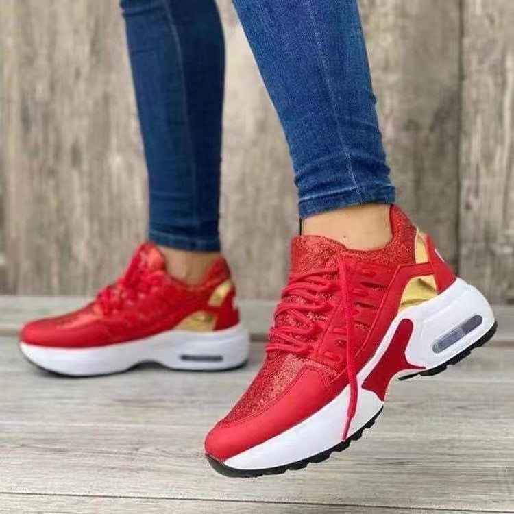Women's Casual Mesh Lace-Up Sneakers