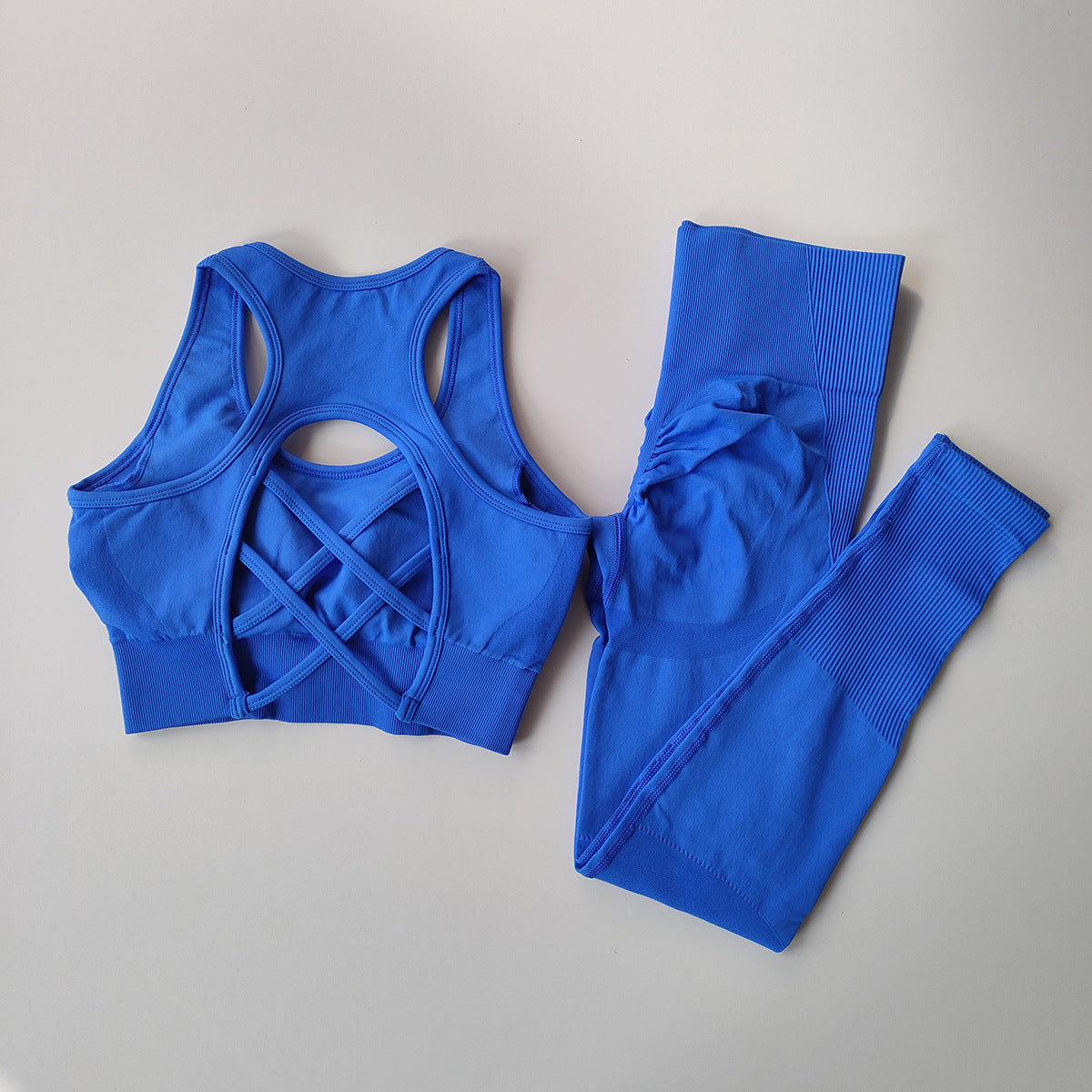 Seamless Sports Suit with Built-In Bra