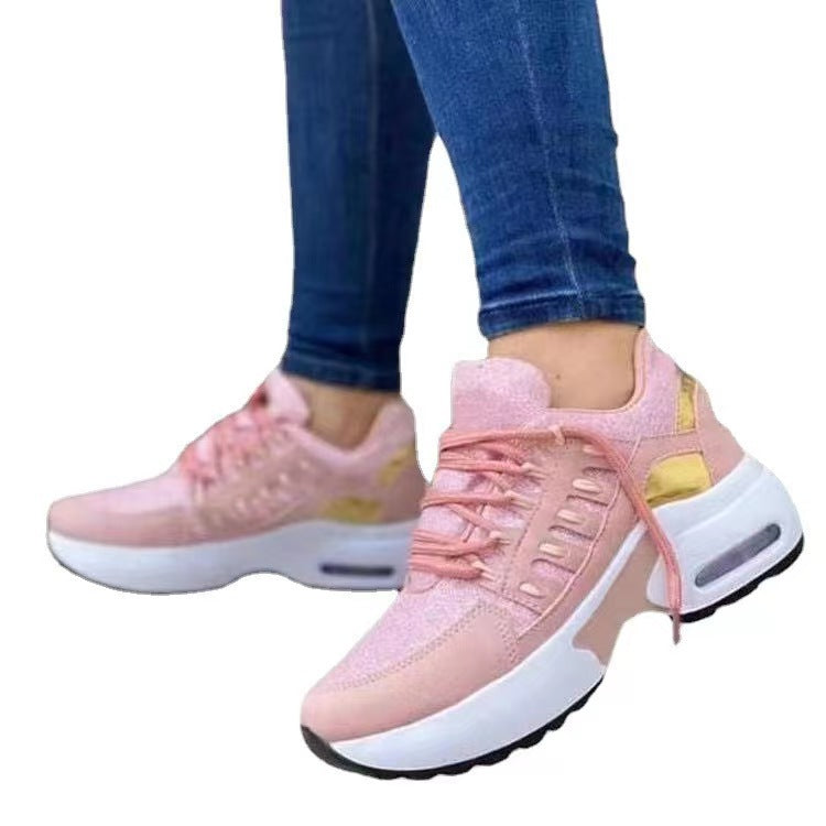 Women's Casual Mesh Lace-Up Sneakers