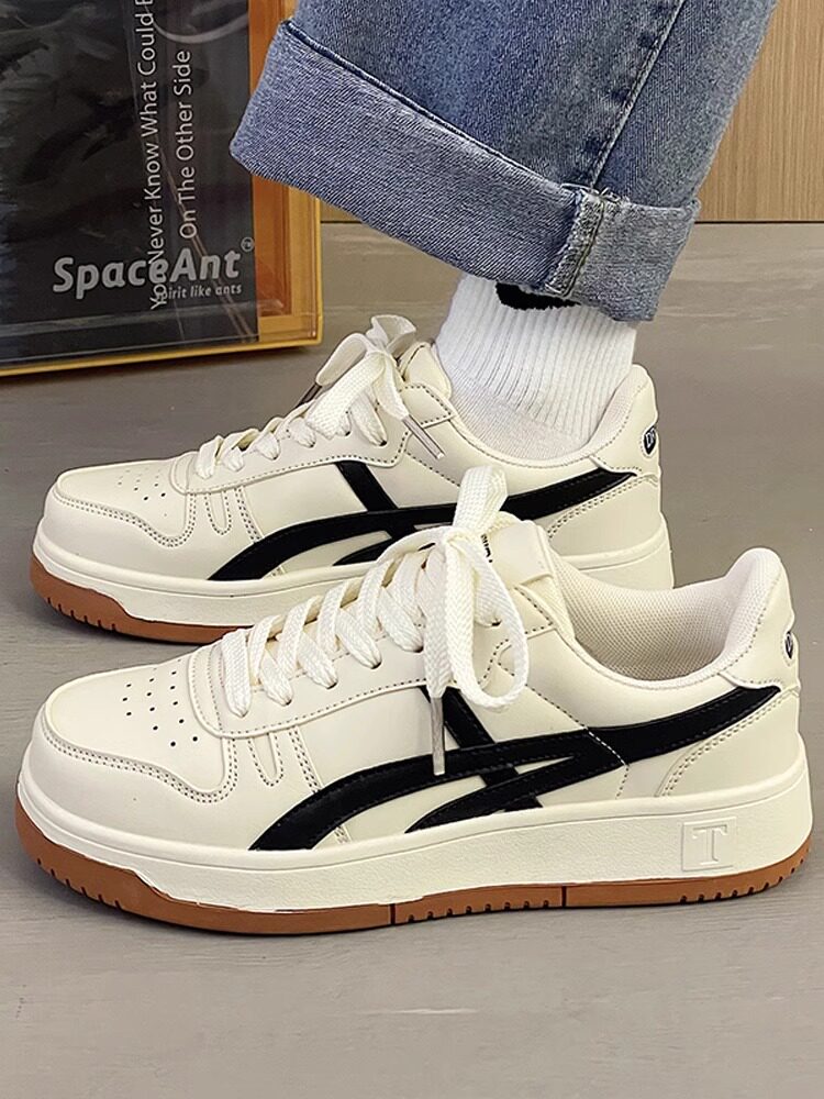 High-top sneakers with thick soles