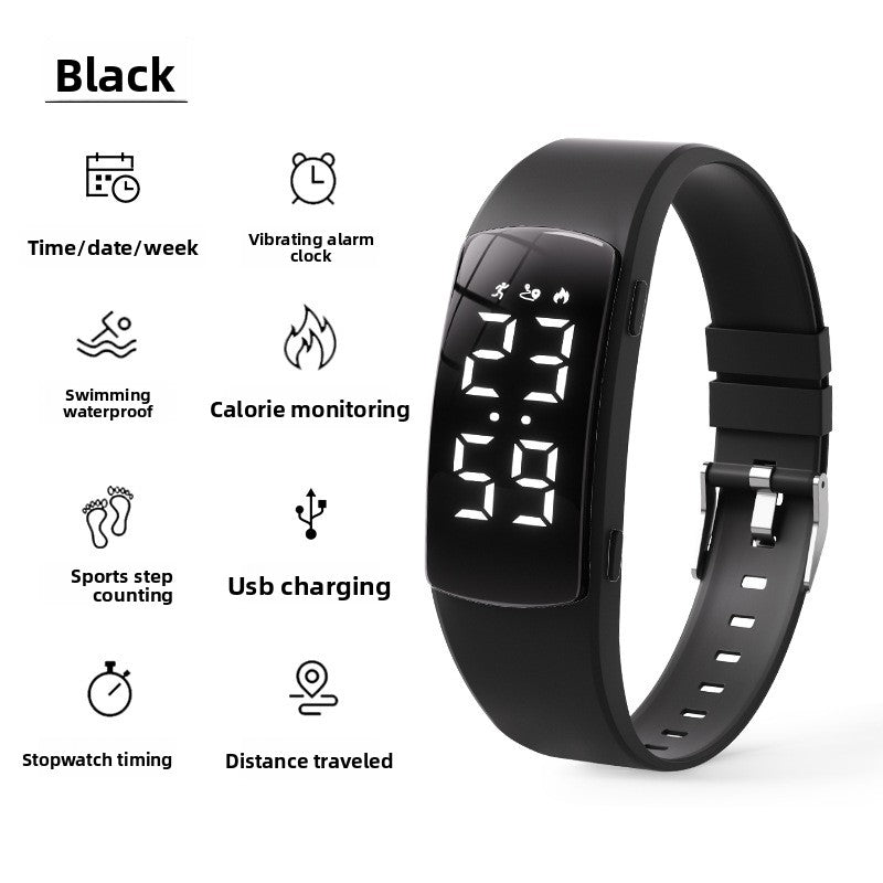 Sports Bracelet Watch with Vibration Alarm and Waterproof
