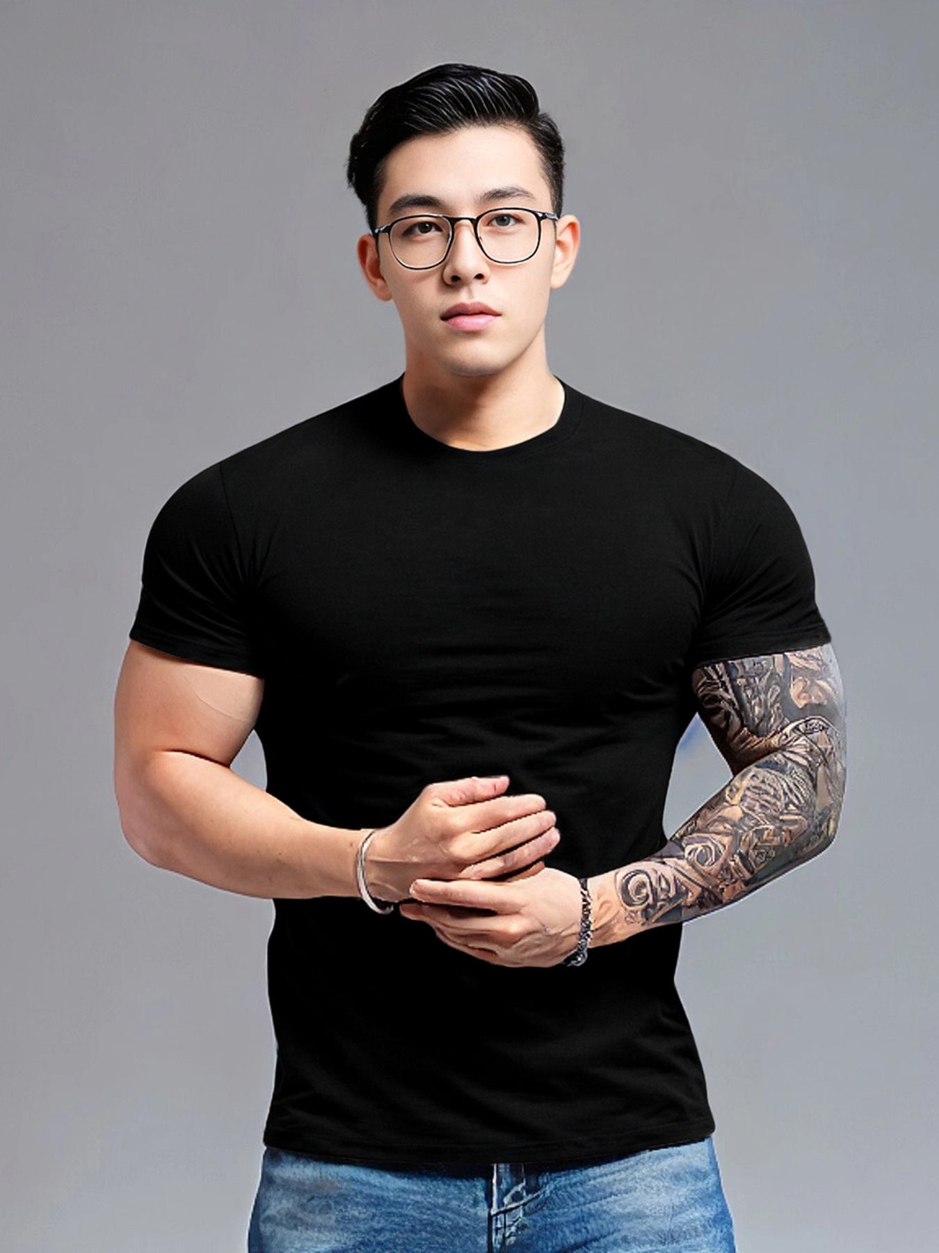 Quick-drying Breathable Solid Color Short-sleeved T-shirt