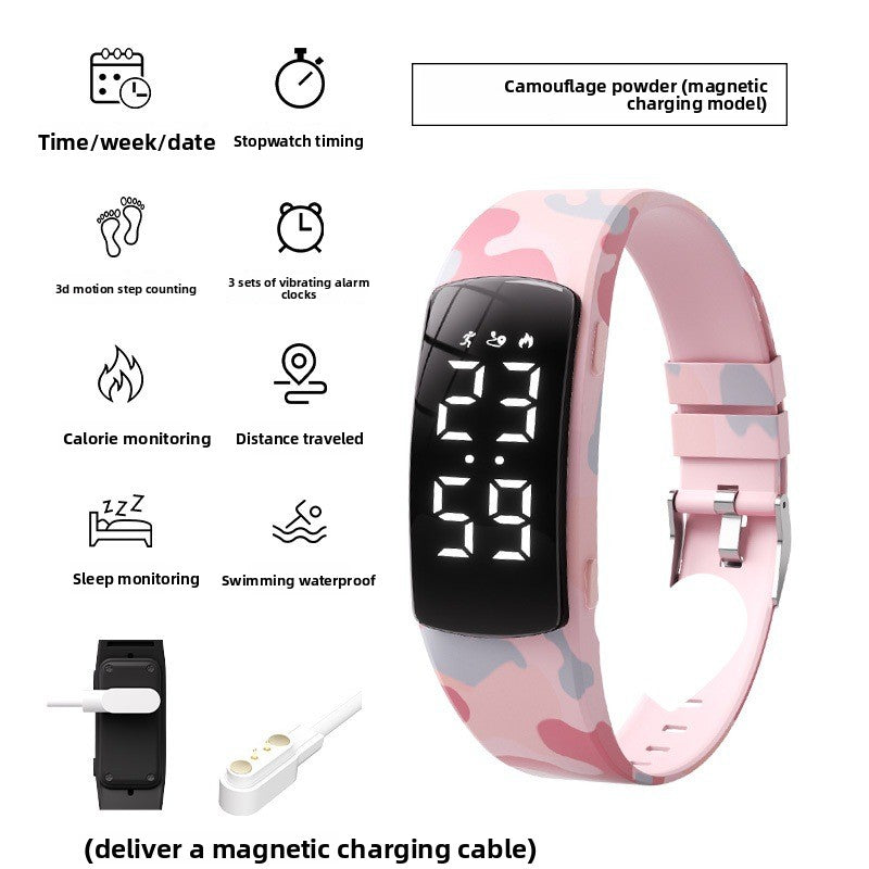 Sports Bracelet Watch with Vibration Alarm and Waterproof