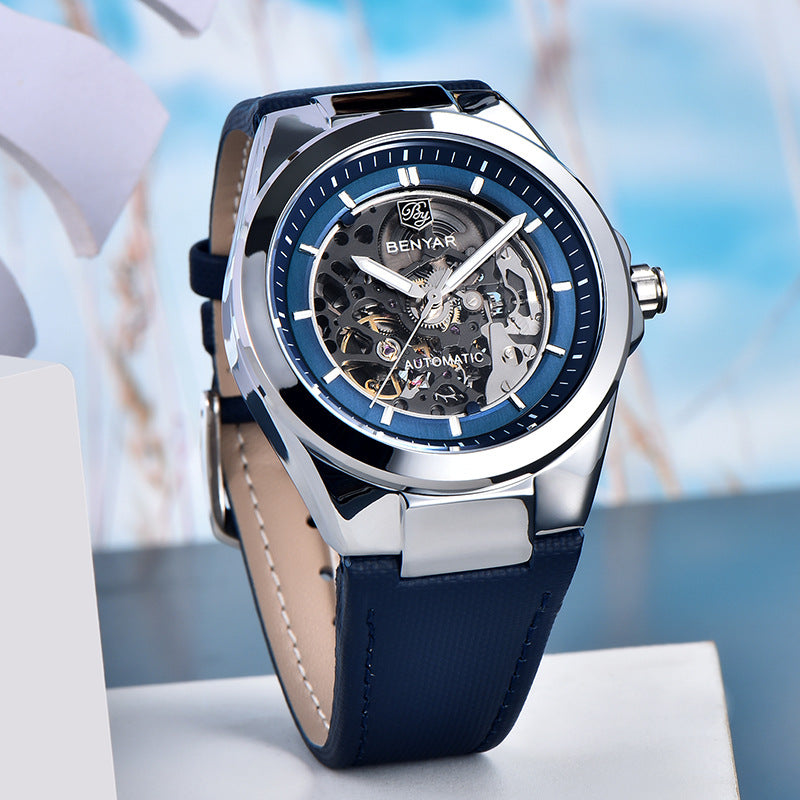 Benyar Automatic Skeleton Dial Men’s Watch