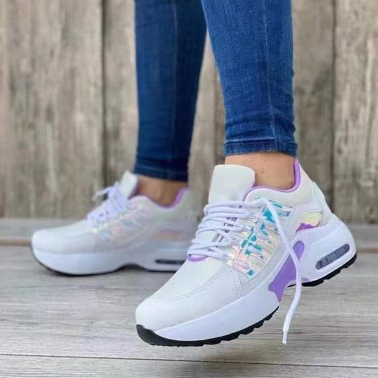 Women's Casual Mesh Lace-Up Sneakers