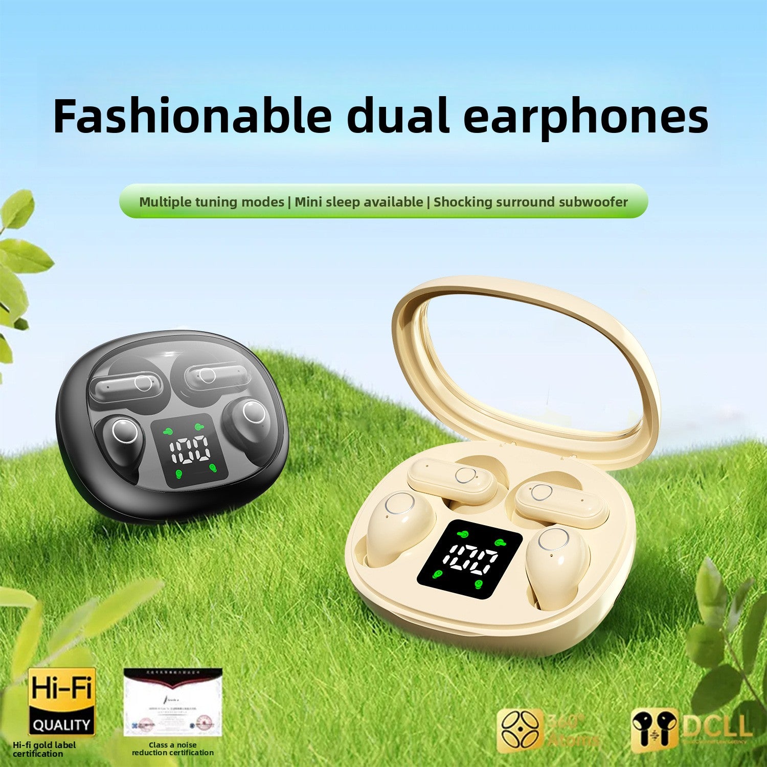 Dual Bluetooth Headset with Display