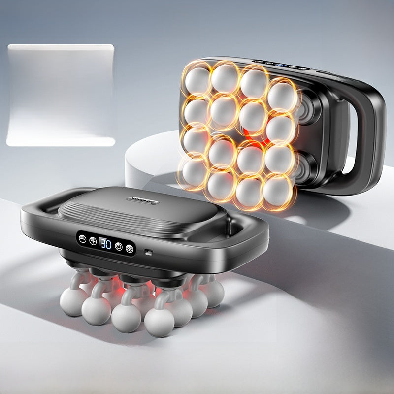 Fascia gun with multiple heads for back and waist relaxation