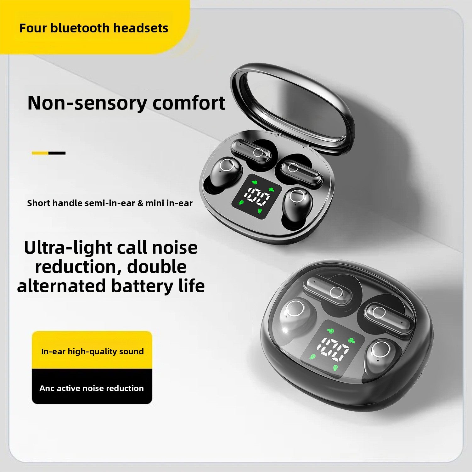 Dual Bluetooth Headset with Display