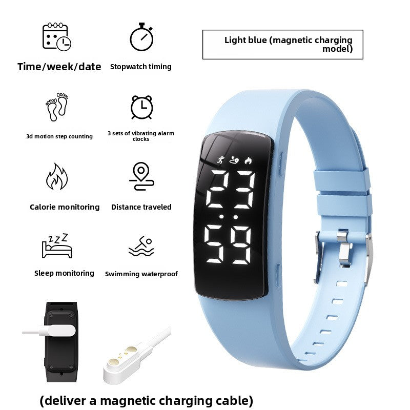 Sports Bracelet Watch with Vibration Alarm and Waterproof