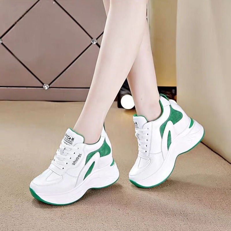 Women's Casual Platform Sneakers with Height Increasing Design