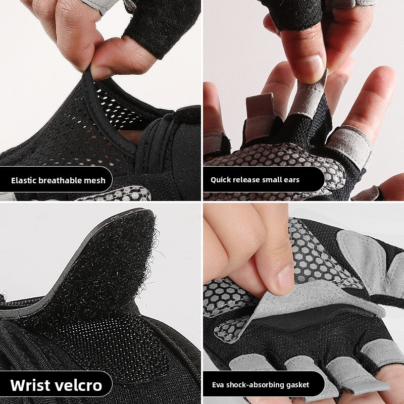 Breathable Half-Finger Gloves for Sports