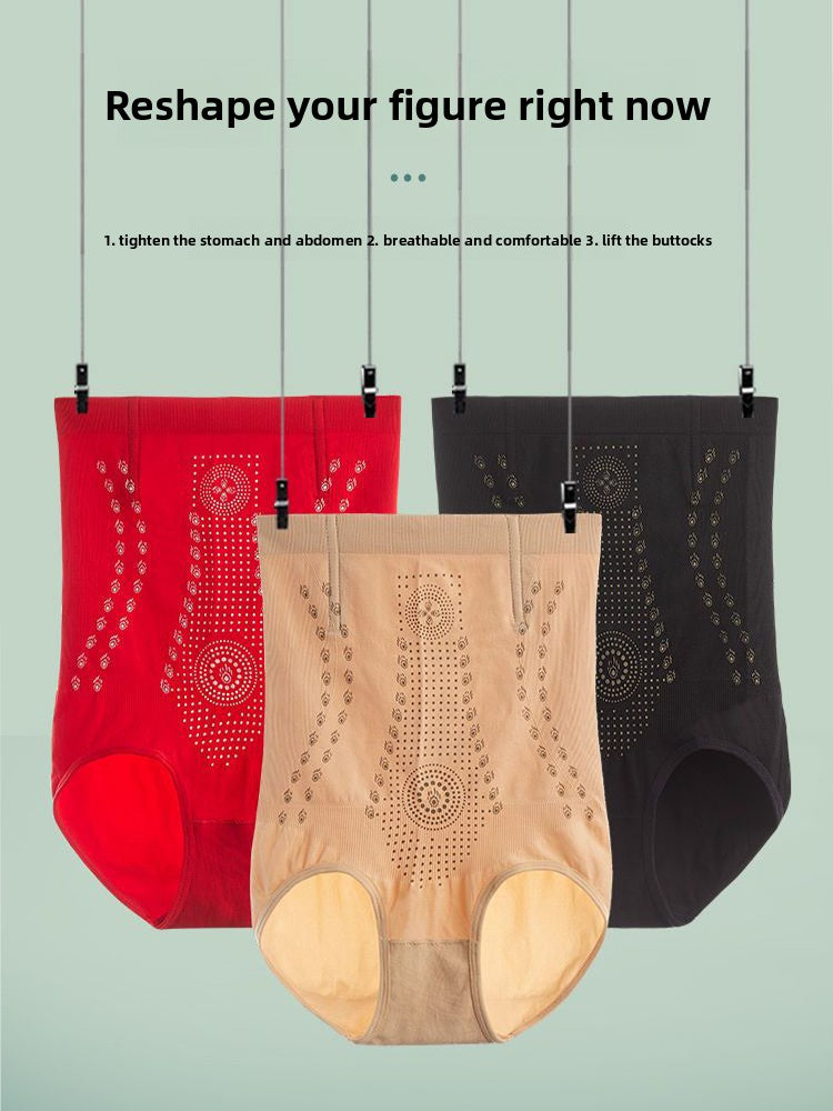 Women's High-Waisted Shaping Underwear Strong Tummy Control Hip Lifting Seamless Waist/Crotch Slimming Body Shaper Briefs