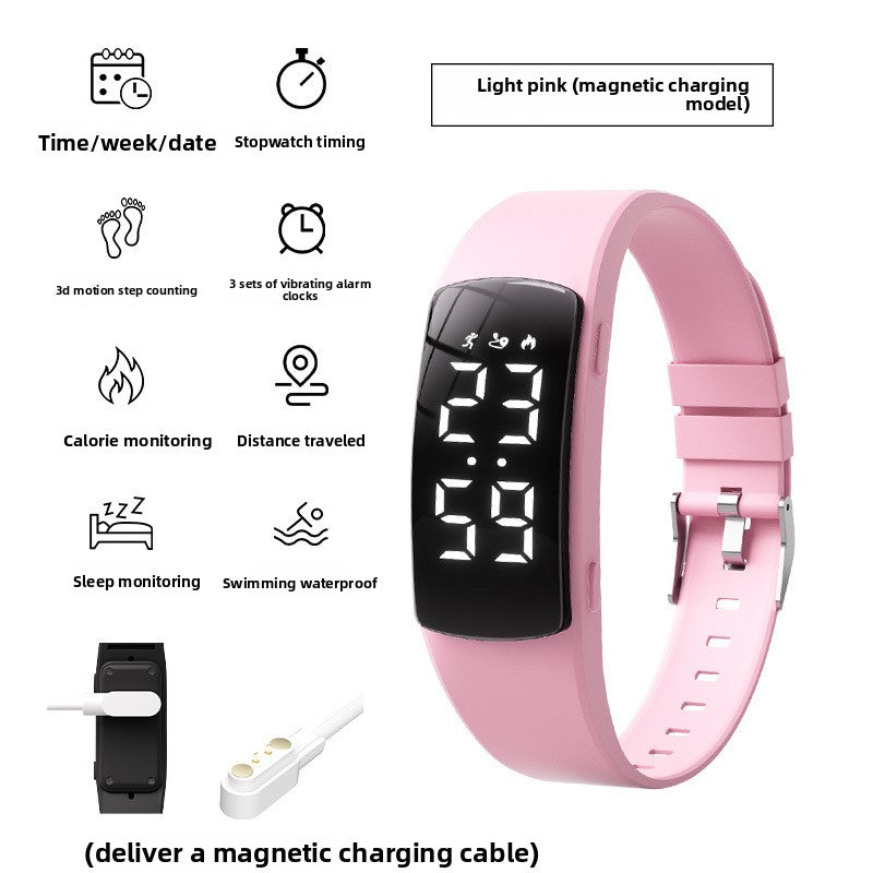 Sports Bracelet Watch with Vibration Alarm and Waterproof