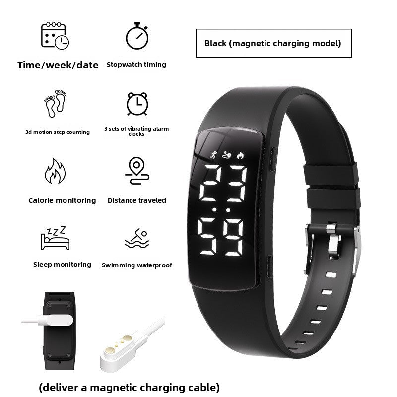 Sports Bracelet Watch with Vibration Alarm and Waterproof