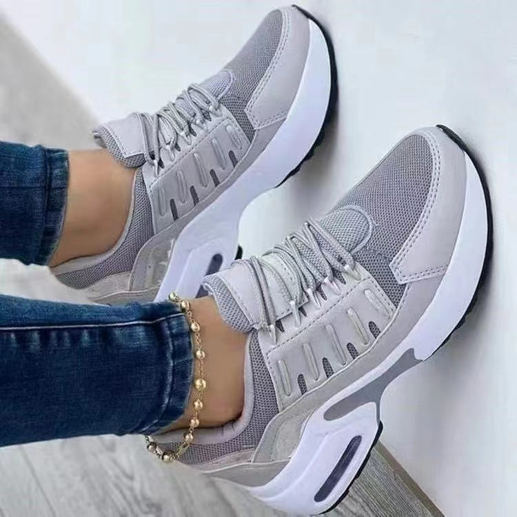 Women's Casual Mesh Lace-Up Sneakers
