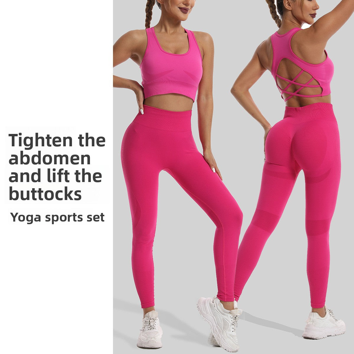 Seamless Sports Suit with Built-In Bra