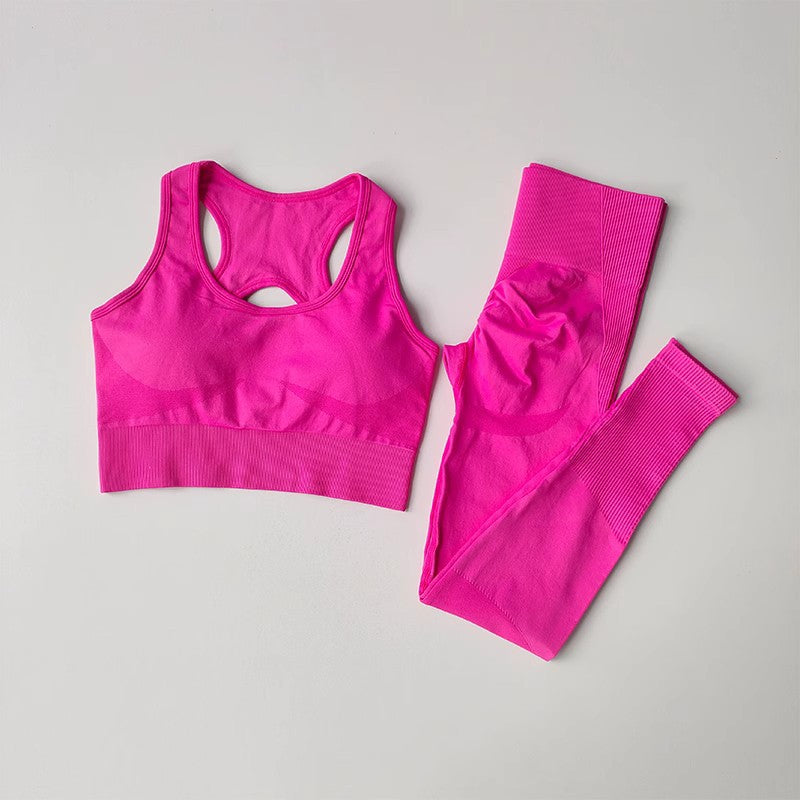 Seamless Sports Suit with Built-In Bra